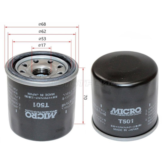 Фильтр масляный TOYOTA CAMI HCEJ/K3VE/K3VT/DUET EJDE/EJVE/K3VE/SPARKY/DAIHATSU TERIOS K3VE MICRO