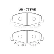Колодки тормозные перед Honda Accord CU 2.4 AKEBONO