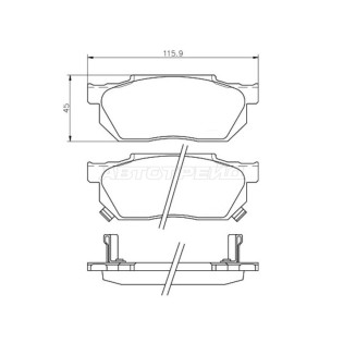 Колодки тормозные перед HONDA FIT GD1 AKEBONO