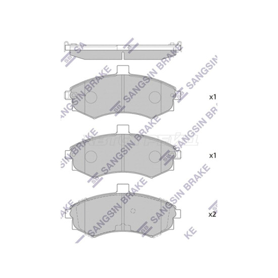 Колодки тормозные перед KIA CERATO 04-/HYUNDAI ELANTRA 00-06/MATRIX 01-10 SANGSIN BRAKE