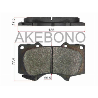 Колодки тормозные перед LEXUS GX470/460/TOYOTA LAND CRUISER PRADO 120/150 02- AKEBONO