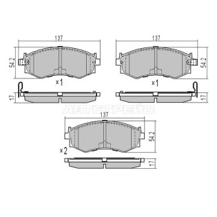Колодки тормозные перед NISSAN PRIMERA P11/BLUEBIRD U14/AVENIR W10 SAT