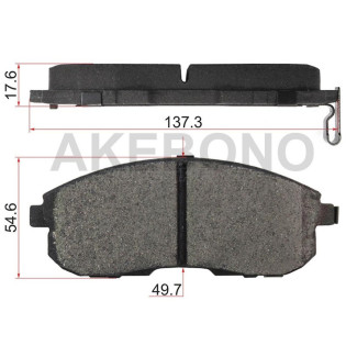 Колодки тормозные перед NISSAN TEANA 32  VQ25/JUKE F15 MR16DD AKEBONO