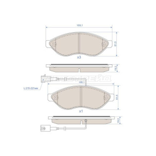Колодки тормозные перед PEUGEOT BOXER 06-/FIAT DUCATO/CITROEN JUMPER 06- R15 (с керамическим наполне SAT