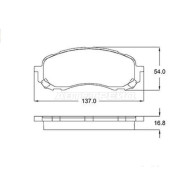 Колодки тормозные перед SUBARU IMPREZA GR 07- FORESTER SH 07- AKEBONO