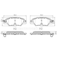 Колодки тормозные зад MAZDA CX5 15- SAT