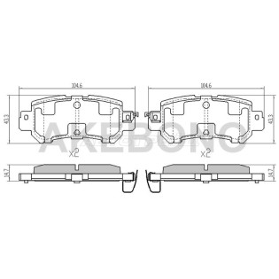Колодки тормозные зад MAZDA CX5 AKEBONO