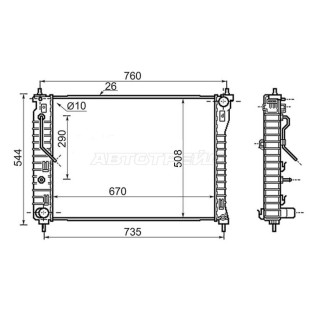 Радиатор CHEVROLET CAPTIVA/OPEL ANTARA/DAEWOO WINSTORM 2.4/3.2 07- SAT