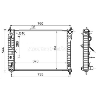 Радиатор CHEVROLET CAPTIVA/OPEL ANTARA/DAEWOO WINSTORM 2.4/3.2 07- SAT