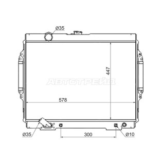 Радиатор MITSUBISHI PAJERO 6G74 V6 3.5 91-99 SAT