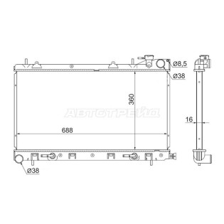 Радиатор Subaru Forester 02-08 SAT