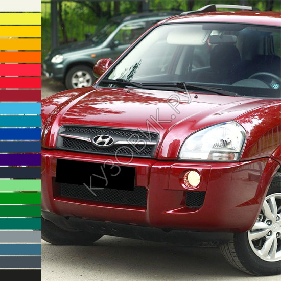 Бампер передний в цвет кузова Hyundai Tucson 1 (2004-2010) без расширителей