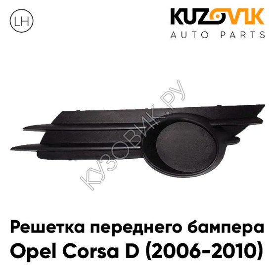 Заглушка противотуманной фары левая Opel Corsa D (2006-2010) KUZOVIK