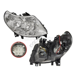 Фара CITROEN JUMPER/FIAT DUCATO/PEUGEOT BOXER 06-11 прав c электрокорректором 8 контактов (белый разъё AYFAR