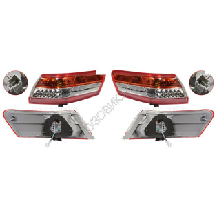 Фонари задние Тойота Камри Toyota Camry V40 (2009-) комплект 2 штуки левый и правый SAT высокое качество